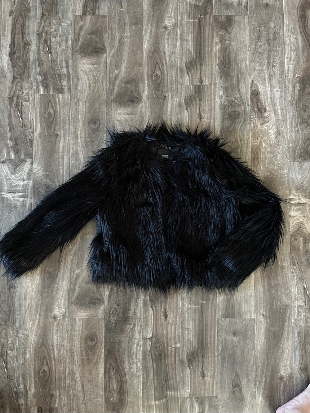 Nicole By Nicole Miller Women’s Black Faux Fur Jacket Size Large